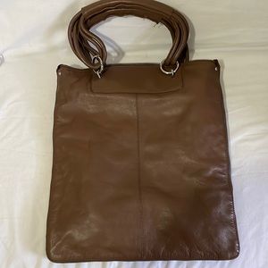 Michael Rome chocolate brown expandable tote